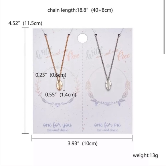 NWT Wild and Free Feather Friendship Necklaces - Picture 2 of 9